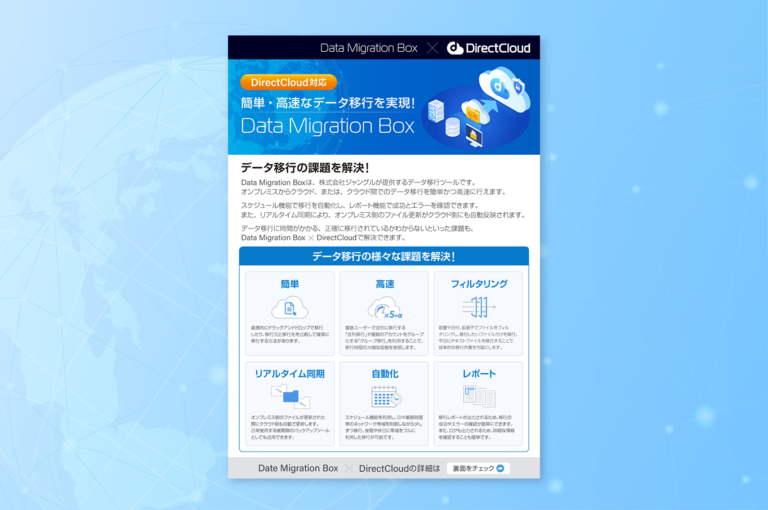 【Data Migration Box】チラシ