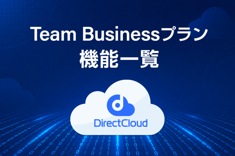 【DirectCloud】Team Businessプラン機能一覧