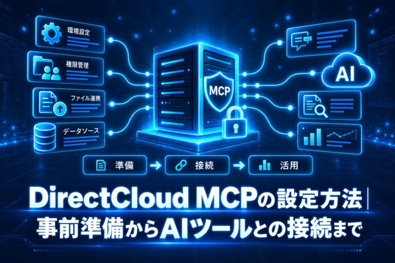 DirectCloud MCPの設定方法|事前準備からAIツールとの接続まで