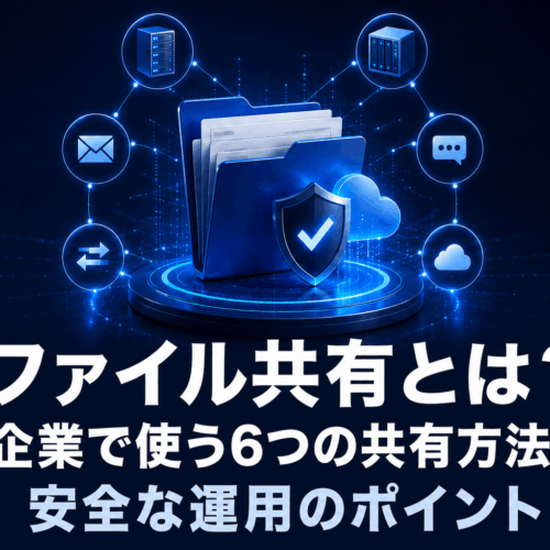 <span class="title">ファイル共有とは？企業で使う6つの共有方法と安全な運用のポイント</span>