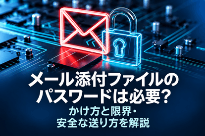 メール添付ファイルのパスワードは必要？かけ方と限界・安全な送り方を解説