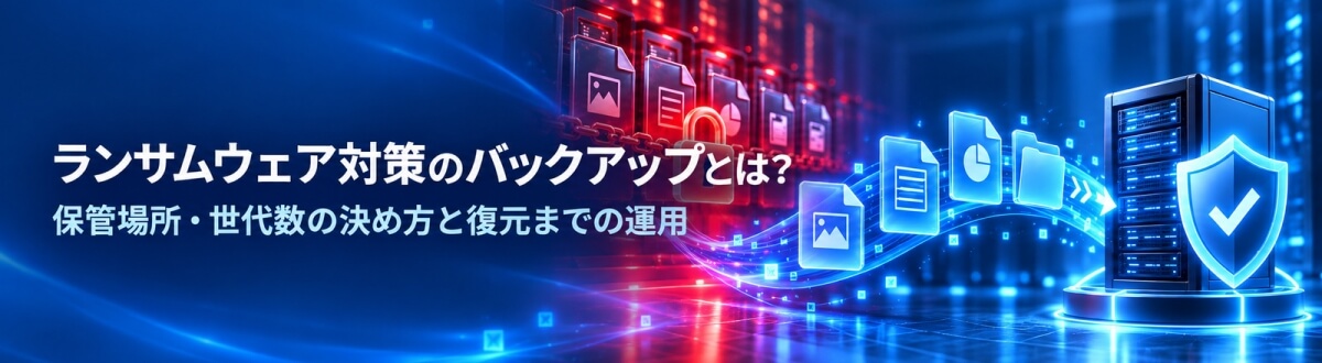 ランサムウェア対策のバックアップとは?保管場所・世代数の決め方と復元までの運用