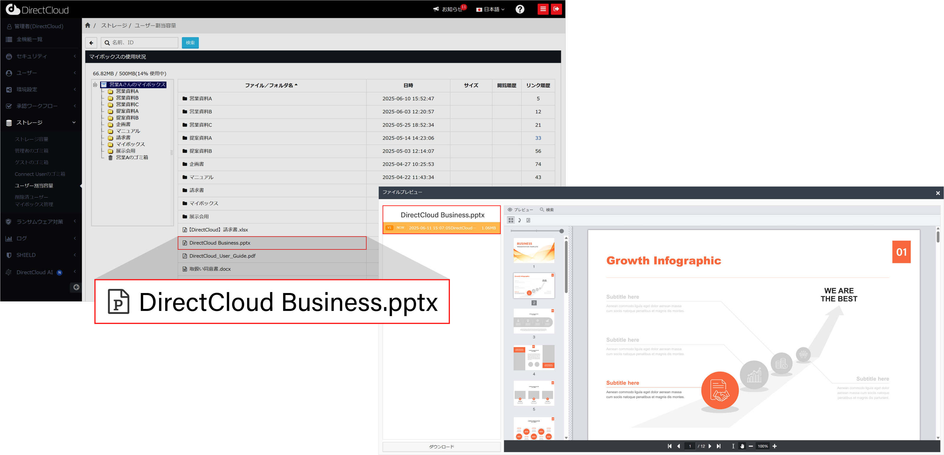 マイボックスの検閲